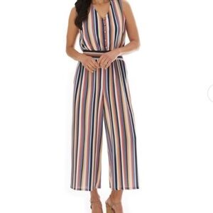 Apt 9 striped jumpsuit